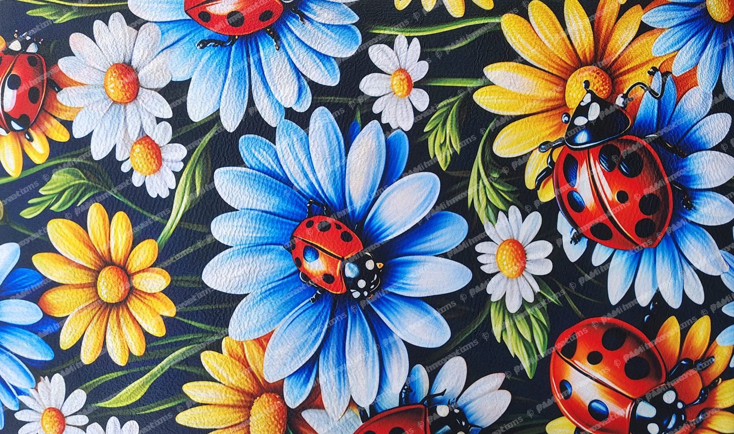 FC-005 Ladybug Garden – Digitally Printed Floral Door Mat Design