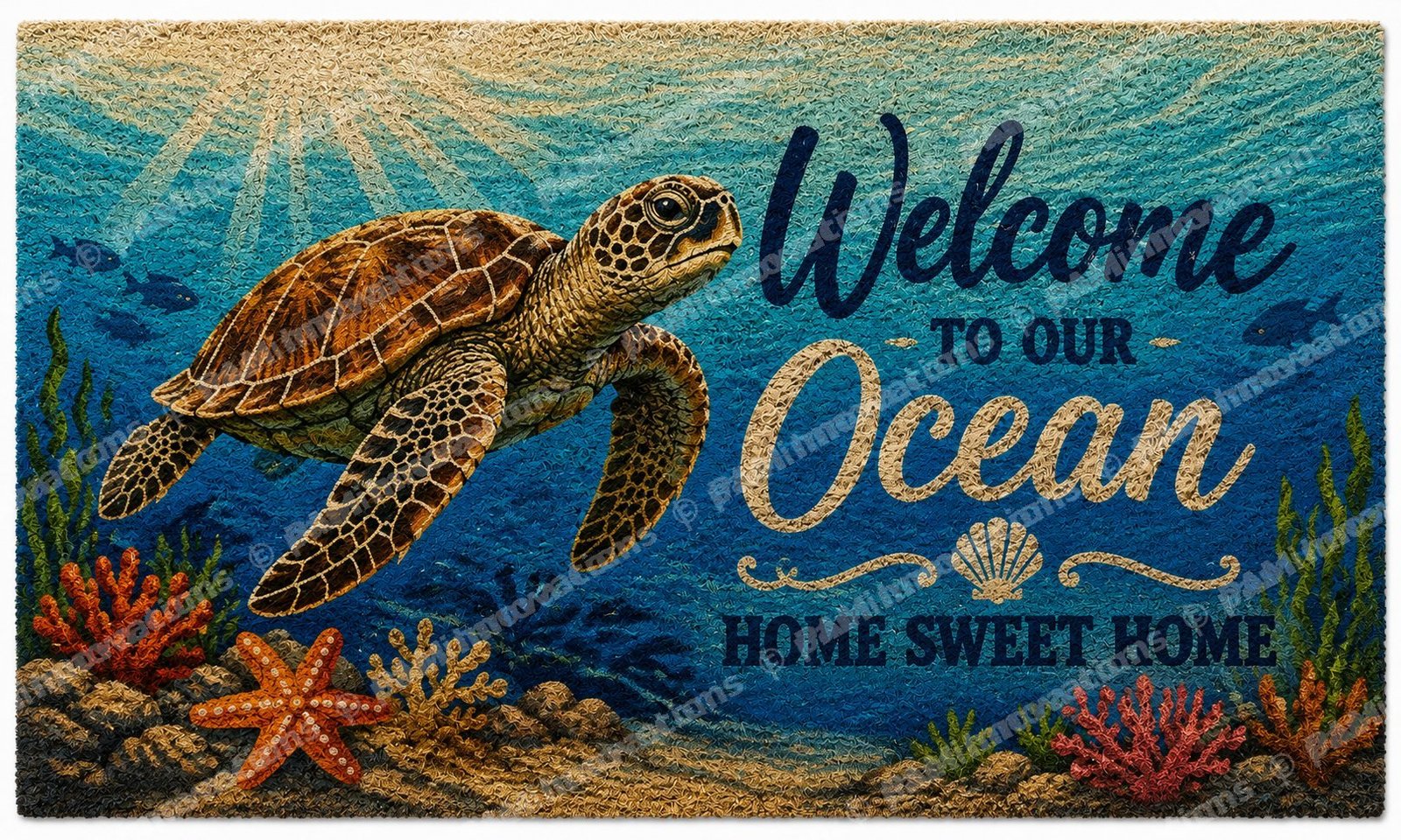 OC-006 Tropical Reef – Digitally Printed Ocean Door Mat Design