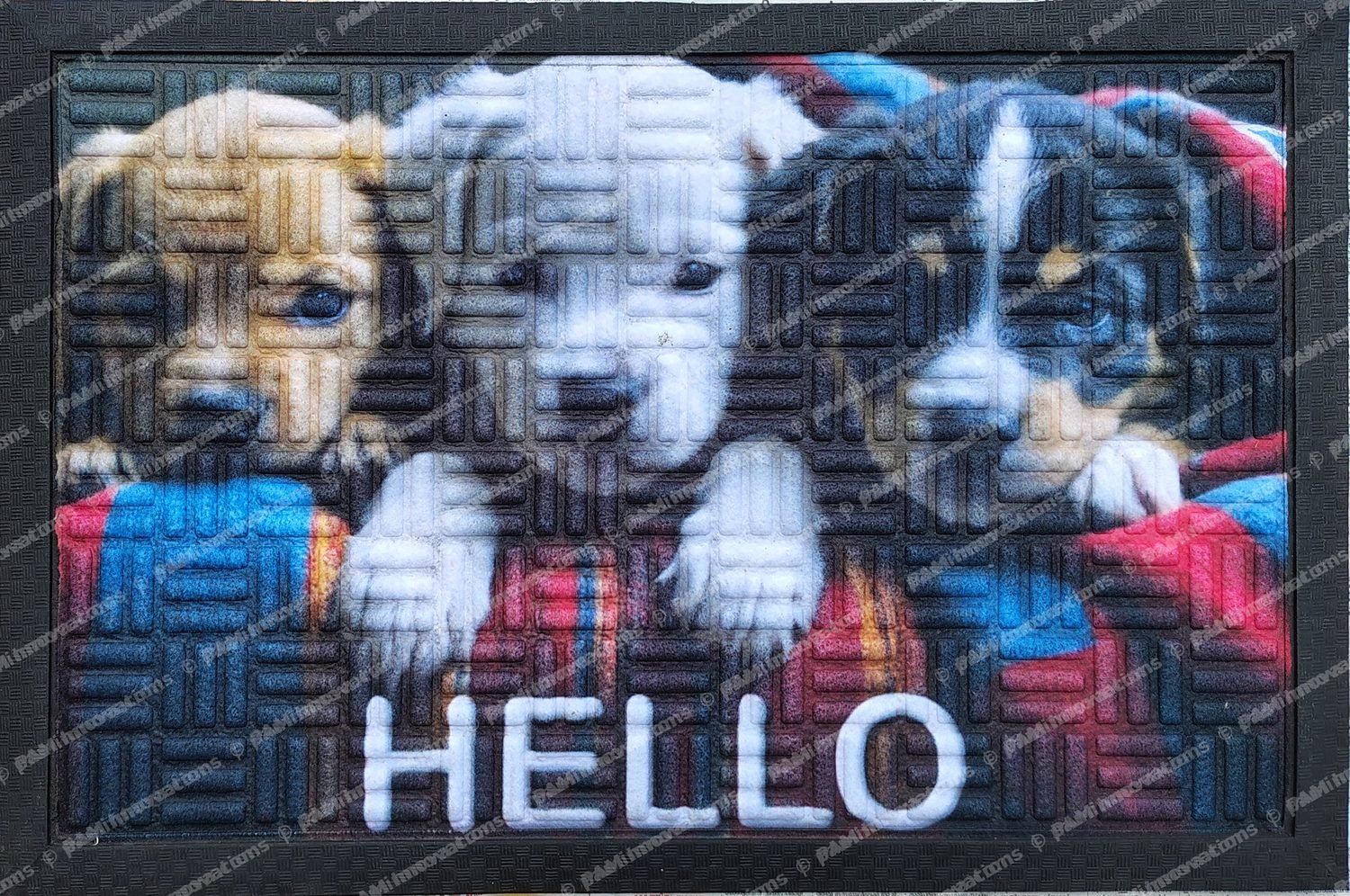 PC-005 Puppy Hello – Digitally Printed Pet Door Mat Design