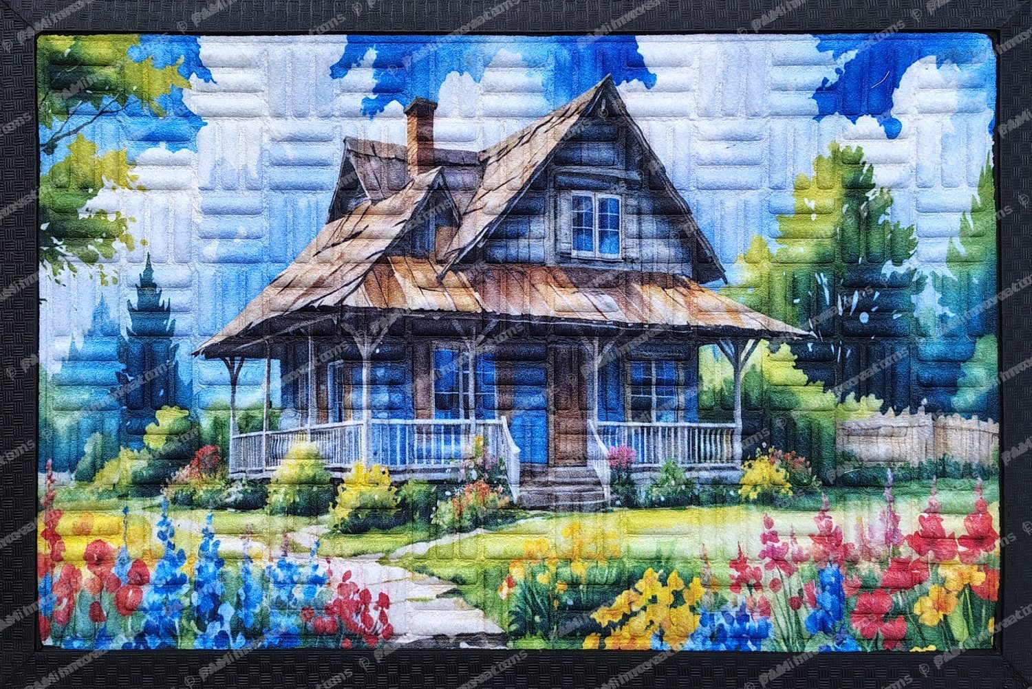 VC-005 Village House – Decorative Village Door Mat Design