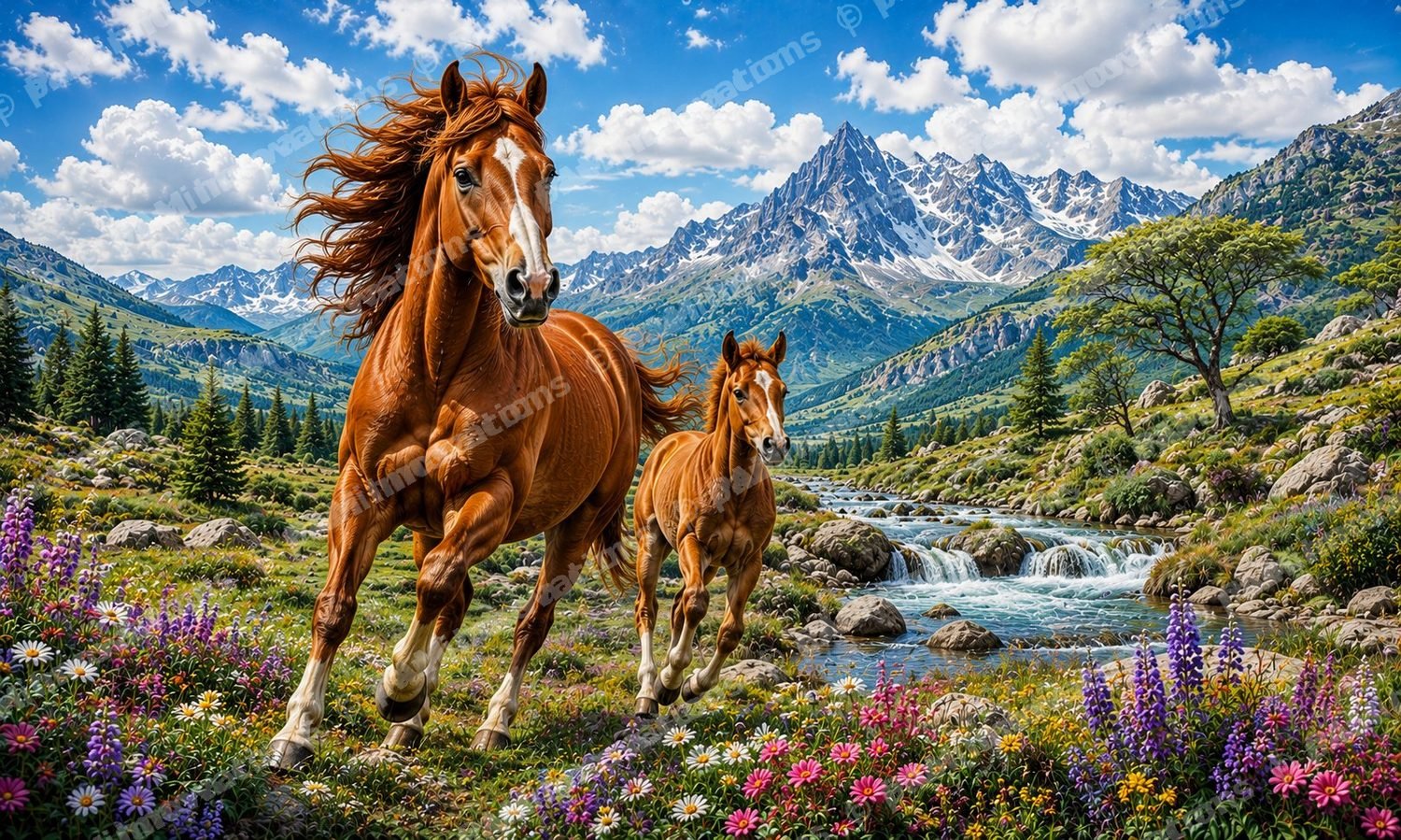 WC-004 Majestic Horse – Decorative Wildlife Door Mat Design